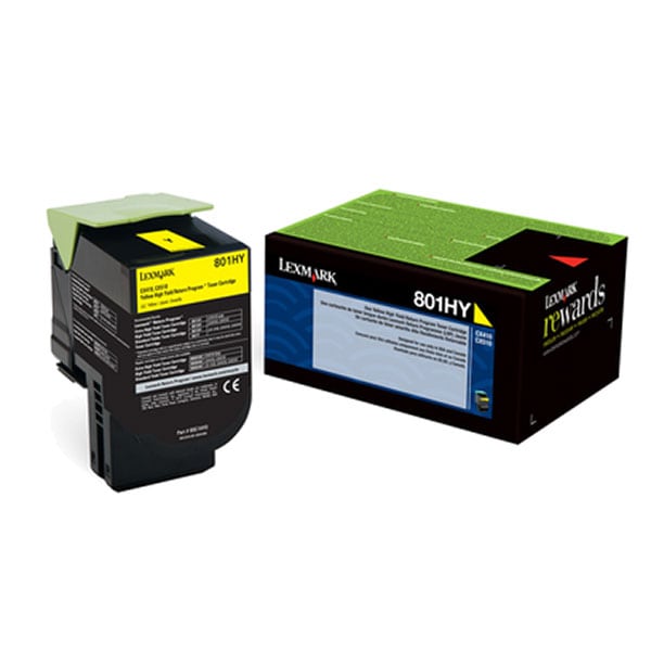 Lexmark High Yield Yellow Return Program Toner Ctg, TAA Compliant, Yield: 3000 Pages